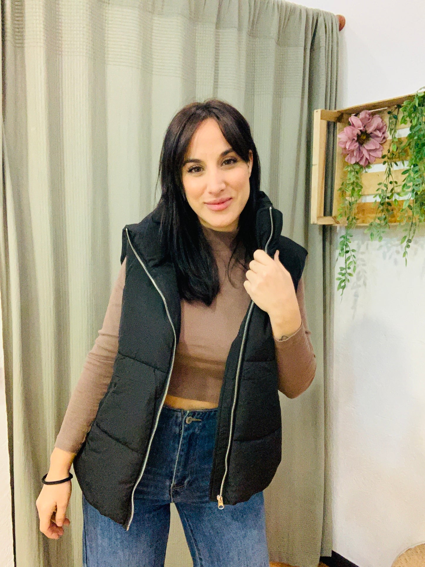 Chaleco acolchado negro